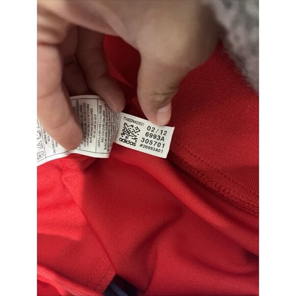 Adidas Track Jacket Mens M Red Blue Los Angeles Stars Full Zip Basketball Retro - Picture 7 of 7